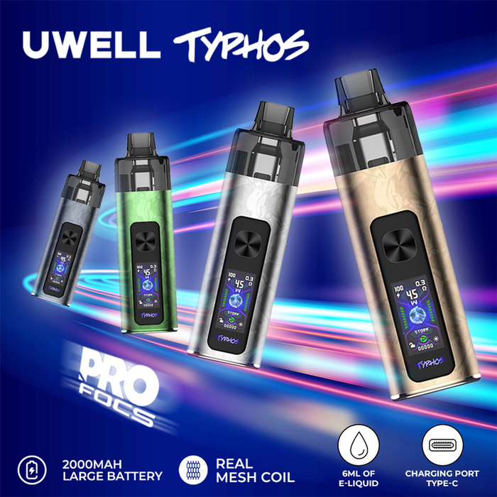 pod vape kit 2000mah Uwell TYPHOS Pod Kit 2000mAh 45W